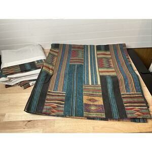 Vintage JCPenney African Geometric Kente-Inspired Curtain Pair - 40" x 85"